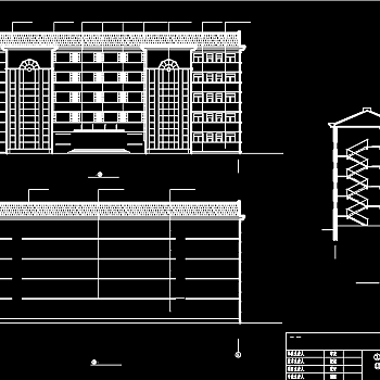 姚店中学建筑施工图，教学楼CAD施工图纸下载