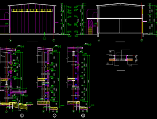 食堂钢结构装修CAD图纸，食堂CAD平面布置图下载