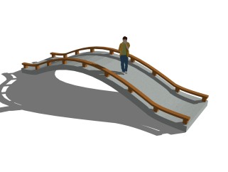 现代拱桥草图大师模型，拱桥sketchup模型免费下载