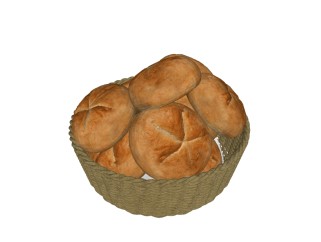 现代面包免费sketchup模型，食品草图大师模型下载