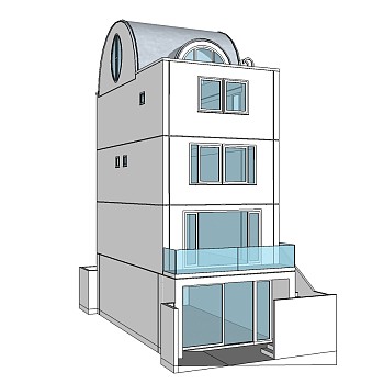 矶崎新设计建筑作品草图大师模型下载、矶崎新设计建筑作品su模型下载