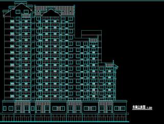 高层公寓CAD施工图，高层公寓CAD建筑图纸下载