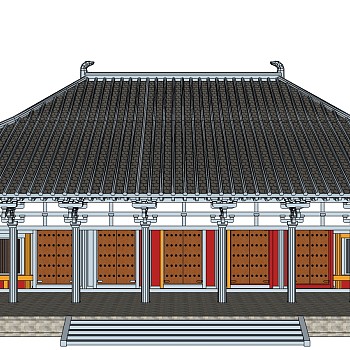 中式古建民俗草图大师模型下载，古建民俗su模型下载