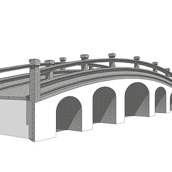 拱桥草图大师模型下载，sketchup拱桥模型分享