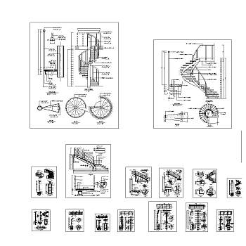 15款楼梯与栏杆详细施工图CAD工程图纸免费下载