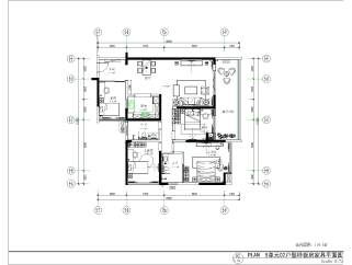 现代家装样板房CAD施工图下载