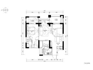 北欧两室两厅91㎡德博城施工图CAD图纸dwg文件分享