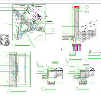 乐清某公园景观设计全套施工图,cad建筑图纸免费下载