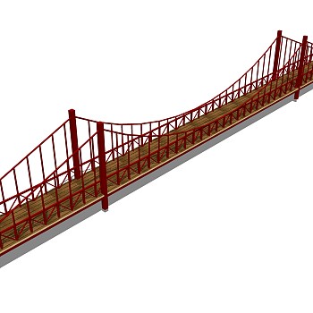 现代桥梁草图大师模型下载，sketchup桥梁su模型分享