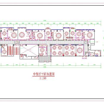 现代宾馆中餐厅装修图dwg文件下载
