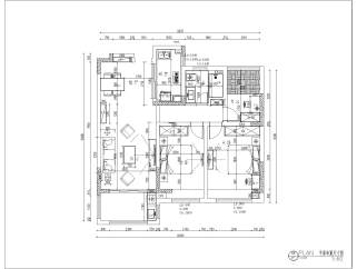 北欧两室两厅100㎡施工图CAD图纸dwg文件分享