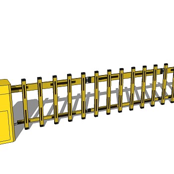 现代车行道闸su模型下载、车行道闸草图大师模型下载