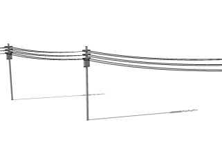  电线杆skp文件下载，电线杆SU模型