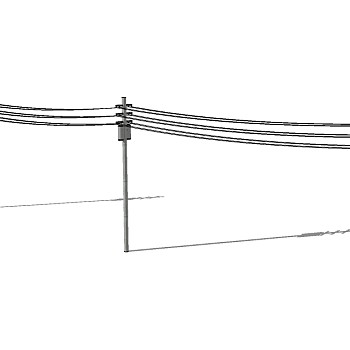  电线杆skp文件下载，电线杆SU模型