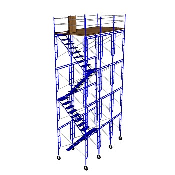 钢管脚手架草图大师模型，脚手架SU模型下载