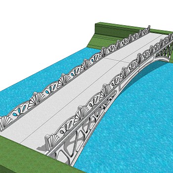 拱桥草图大师模型下载，sketchup拱桥模型分享