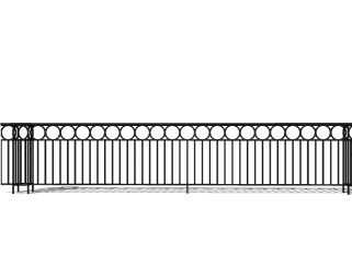 欧式铁质阳台栏杆su模型下载、铁质阳台栏杆草图大师模型下载