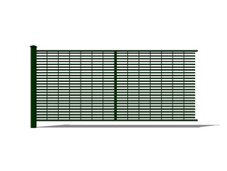 现代铁质护栏网防护网su模型下载、铁质防护网护栏网草图大师模型下载