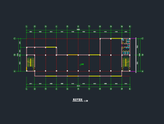 六层商业建筑CAD方案施工图，办公空间CDA施工图纸下载