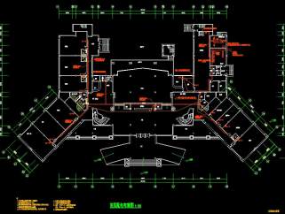 某4层框架结构会所电气设计CAD施工图，会所电气设计施工CAD图纸下载