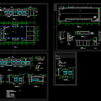 食堂建筑施工图，学校食堂CAD施工图纸下载
