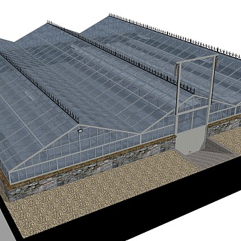 现代温室大棚草图大师模型，温室大棚sketchup模型免费下载