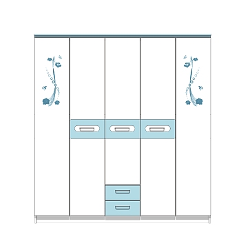 现代简约衣柜草图大师模型，储物柜SKP模型下载