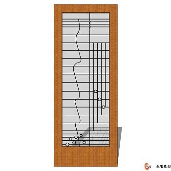 入户门草图大师模型，室内门SU模型下载