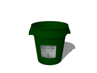 现代环卫垃圾桶su模型，垃圾桶草图大师模型免费下载