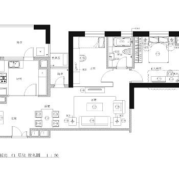 上海老西门新苑C1,C2样板房CAD施工图套图，样板房dwg文件下载