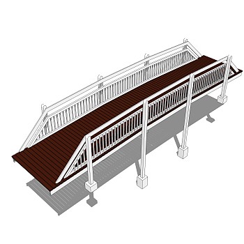 现代桥梁草图大师模型下载，sketchup桥梁su模型分享