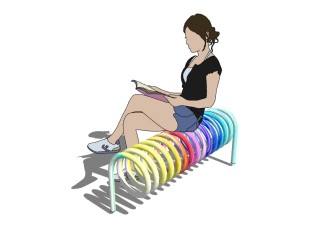 异形坐椅skp文件下载，异形椅SU模型下载