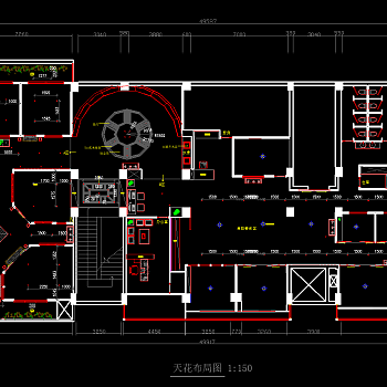 经七路茶楼施工图，cad施工图纸