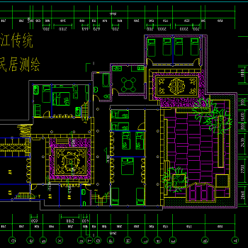 丽江古建筑CAD施工图，古建筑CAD图纸下载