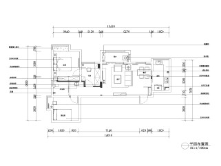 美式小区两室一厅CAD图纸，效果图，户型图下载