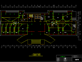 十二层大厦照明及电视监控系统电气CAD施工图，大厦电气CAD图纸下载