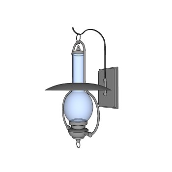 现代壁灯草图大师模型，壁灯skp模型下载
