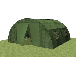 现代简约户外帐篷sketchup模型，帐篷草图大师模型下载