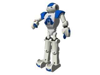现代跳舞机器人草图大师模型，机器人sketchup模型下载