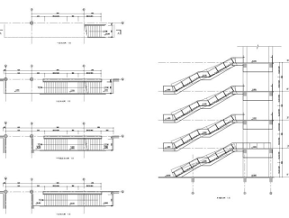 多种类楼梯样式节点详图