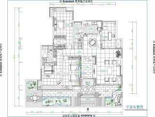 新中式四居室设计施工图附效果图及CAD模型下载