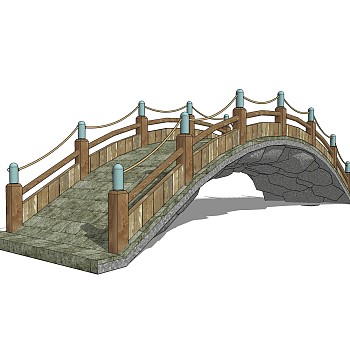 拱桥草图大师模型下载，sketchup拱桥模型分享