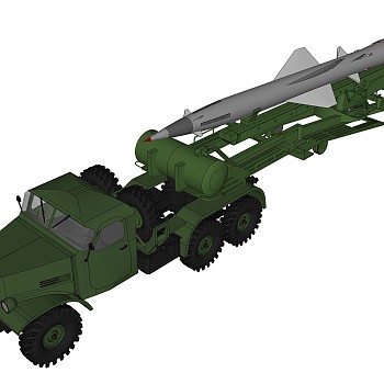 苏联S-75防空导弹su模型,苏联S-75防空导弹sketchup模型下载