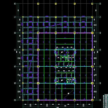 高层钢结构建筑cad施工图，高层建筑工程图纸下载