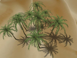 棕榈树乔木sketchup素材，景观绿植草图大师模型下载