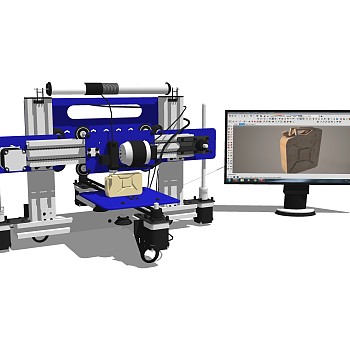 现代3D打印机sketchup模型，日用电器su模型下载