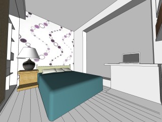   中式室内 家装设计sketchup模型下载，家装草图大师模型下载