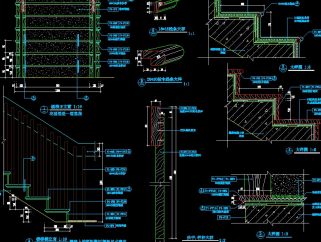 精装三层别墅室内施工图，别墅CAD建筑图纸下载