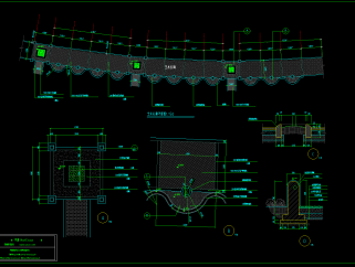 长廊花架CAD图纸，长廊花架CAD施工图下载