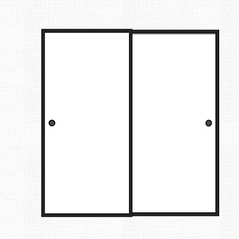 日式滑动门SU模型下载，推拉门草图大师模型
